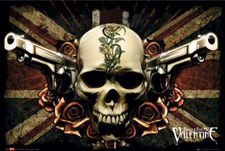 Lglp1189skull-and-pistols-bullet-for-my-valentine-poster